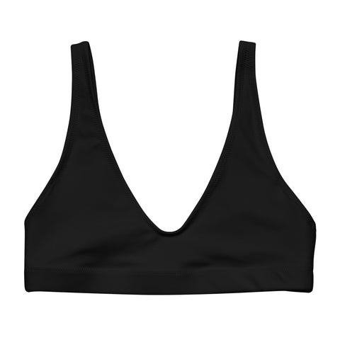 Solid Black Padded Bikini Top - Extremely Stoked