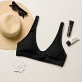 Solid Black Padded Bikini Top - Extremely Stoked