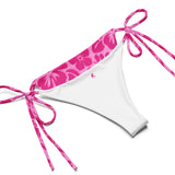 Three Pinks Hawaiian Flowers String Bikini