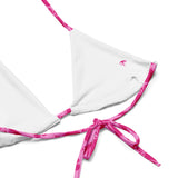 Three Pinks Hawaiian Flowers String Bikini