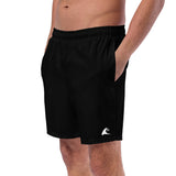 Men's Black Swimsuit Shorts with Extremely Stoked Epic Wave Logo