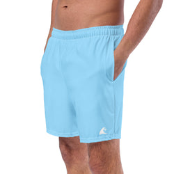 Men's Columbia Blue Swimsuit Shorts with Extremely Stoked White Epic Wave Logo