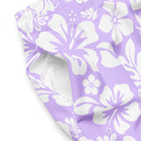 Lavender and White Hawaiian Flowers Men's Swimsuit