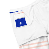 Royal Blue and Juicy Orange Beach Stripes Men's Swim Shorts