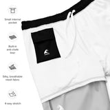 Men's Black Swimsuit Shorts with Extremely Stoked Epic Wave Logo