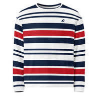 Red, White and Blue Classic Surf Stripes Eco Sweatshirt