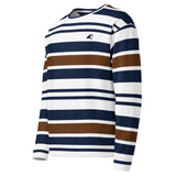 Brown, White and Navy Blue Classic Surf Stripes Eco Sweatshirt