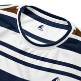 Brown, White and Navy Blue Classic Surf Stripes Eco Sweatshirt