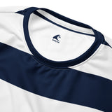 Navy Blue and White Beach Stripes Sweatshirt - Eco Apparel by Extremely Stoked®