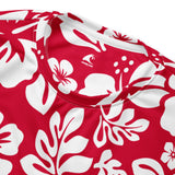 Red and White Hawaiian Flowers Aloha Sweatshirt - Eco Apparel by Extremely Stoked®