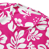 Hot Pink and White Hawaiian Flowers Aloha Sweatshirt - Eco Apparel by Extremely Stoked®