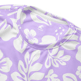 Lavender and White Hawaiian Flowers Aloha Sweatshirt - Eco Apparel by Extremely Stoked®