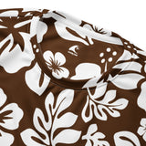 Brown and White Hawaiian Flowers Aloha Sweatshirt - Eco Apparel by Extremely Stoked®