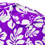 Purple and White Hawaiian Flowers Aloha Sweatshirt - Eco Apparel by Extremely Stoked®