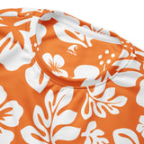 Orange and White Hawaiian Flowers Aloha Sweatshirt - Eco Apparel by Extremely Stoked®