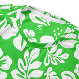 Lime Green and White Hawaiian Flowers Aloha Sweatshirt - Eco Apparel by Extremely Stoked®