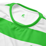 Lime Green and White Beach Stripes Sweatshirt - Eco Apparel by Extremely Stoked®