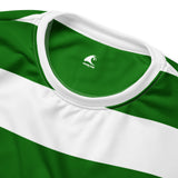 Green and White Beach Stripes Sweatshirt - Eco Apparel by Extremely Stoked®