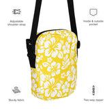 Yellow and White Hawaiian Flowers Crossbody Bag