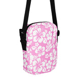 Pink and White Hawaiian Flowers Crossbody Bag