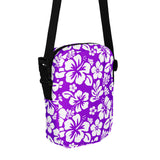 Purple and White Hawaiian Flowers Crossbody Bag