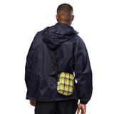 Yellow and Navy Blue Preppy Surfer Plaid Crossbody Bag