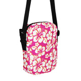 Hot Pink, Orange and White Hawaiian Flowers Crossbody Bag