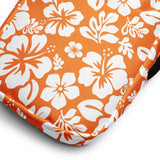 Orange and White Hawaiian Flowers Crossbody Bag