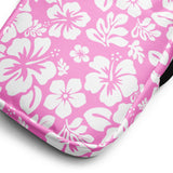 Pink and White Hawaiian Flowers Crossbody Bag