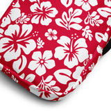 Red and White Hawaiian Flowers Crossbody Bag