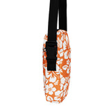 Orange and White Hawaiian Flowers Crossbody Bag