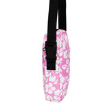 Pink and White Hawaiian Flowers Crossbody Bag