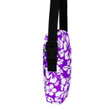 Purple and White Hawaiian Flowers Crossbody Bag