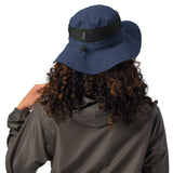 Navy Blue Columbia Sun Hat with Extremely Stoked Epic Wave Embroidered Logo