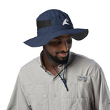 Navy Blue Columbia Sun Hat with Extremely Stoked Epic Wave Embroidered Logo