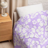 White on Lavender Hawaiian Flowers Comforter – Extremely Stoked® Essentials Collection