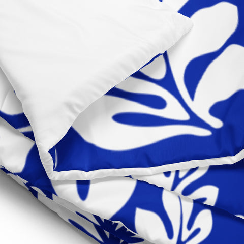 White on Royal Blue Hawaiian Flowers Comforter – Extremely Stoked® Essentials Collection