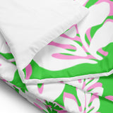 Lime Green, White and Pink Hawaiian Flowers Comforter – Extremely Stoked® Essentials Collection