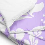 White on Lavender Hawaiian Flowers Comforter – Extremely Stoked® Essentials Collection