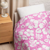 White on Pink Hawaiian Flowers Comforter – Extremely Stoked® Essentials Collection