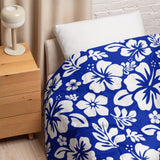 White on Royal Blue Hawaiian Flowers Comforter – Extremely Stoked® Essentials Collection