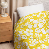 White on Yellow Hawaiian Flowers Comforter – Extremely Stoked® Essentials Collection