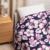 Navy Blue, White and Hot Pink Hawaiian Flowers Comforter – Extremely Stoked® Essentials Collection