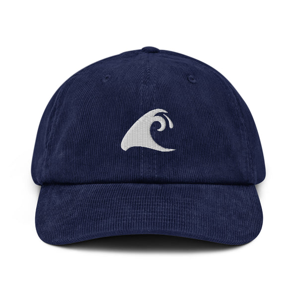 Extremely Stoked®️ Epic Wave Logo on Navy Blue Corduroy Hat - Extremely Stoked