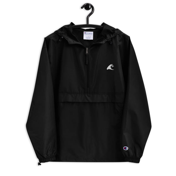 Extremely Stoked Champion Black Packable Windbreaker Jacket