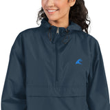 Extremely Stoked Champion Navy Blue Packable Windbreaker Jacket -Aqua Wave