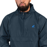 Extremely Stoked Champion Navy Blue Packable Windbreaker Jacket -Aqua Wave