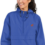 Extremely Stoked Champion Royal Blue Packable Windbreaker Jacket -Orange Wave