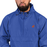 Extremely Stoked Champion Royal Blue Packable Windbreaker Jacket -Orange Wave