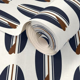 Navy Blue and Brown Classic Surfboards Wallpaper - Extremely Stoked